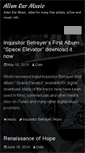 Mobile Screenshot of alienearmusic.com