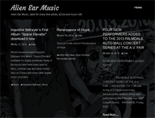 Tablet Screenshot of alienearmusic.com